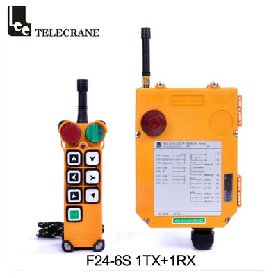 F24-6S Telecrane Remote Control Hoist Crane With Mushroom Emergency Stop