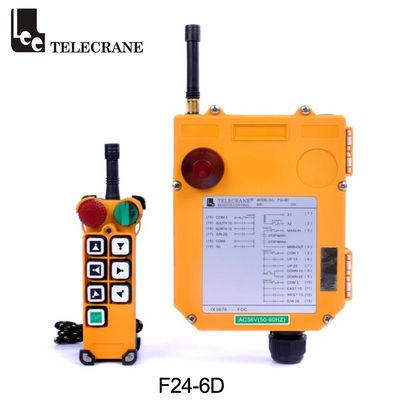 F24-6D Telecrane Remote Control 2 Steps 6 Pushbuttons Overhead Crane Remote Control