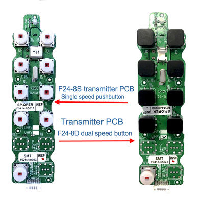 Telecontrol remote control F24-8D transmitter main board PCB wiht 8 dual speed keys