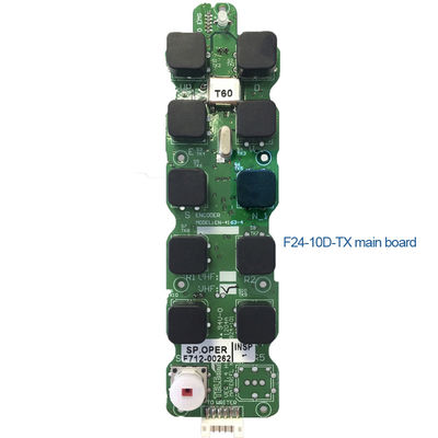 Telecontrol F24-10D industrial remote control system emitter main board with 10 dual speed buttons