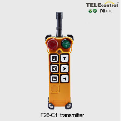 F26-C1 Industrial Radio Remote Control Hoist Crane FCC 6 Single Speed Keys